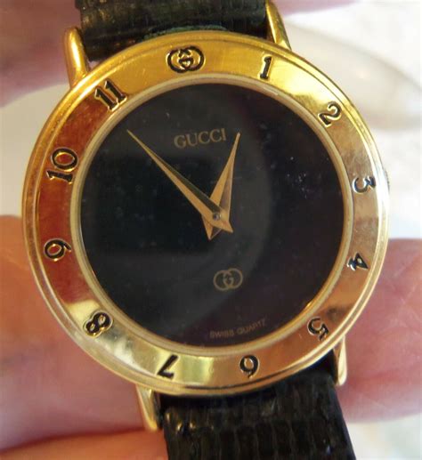 gucci watch about 1990 with a blue face|old Gucci watches ladies.